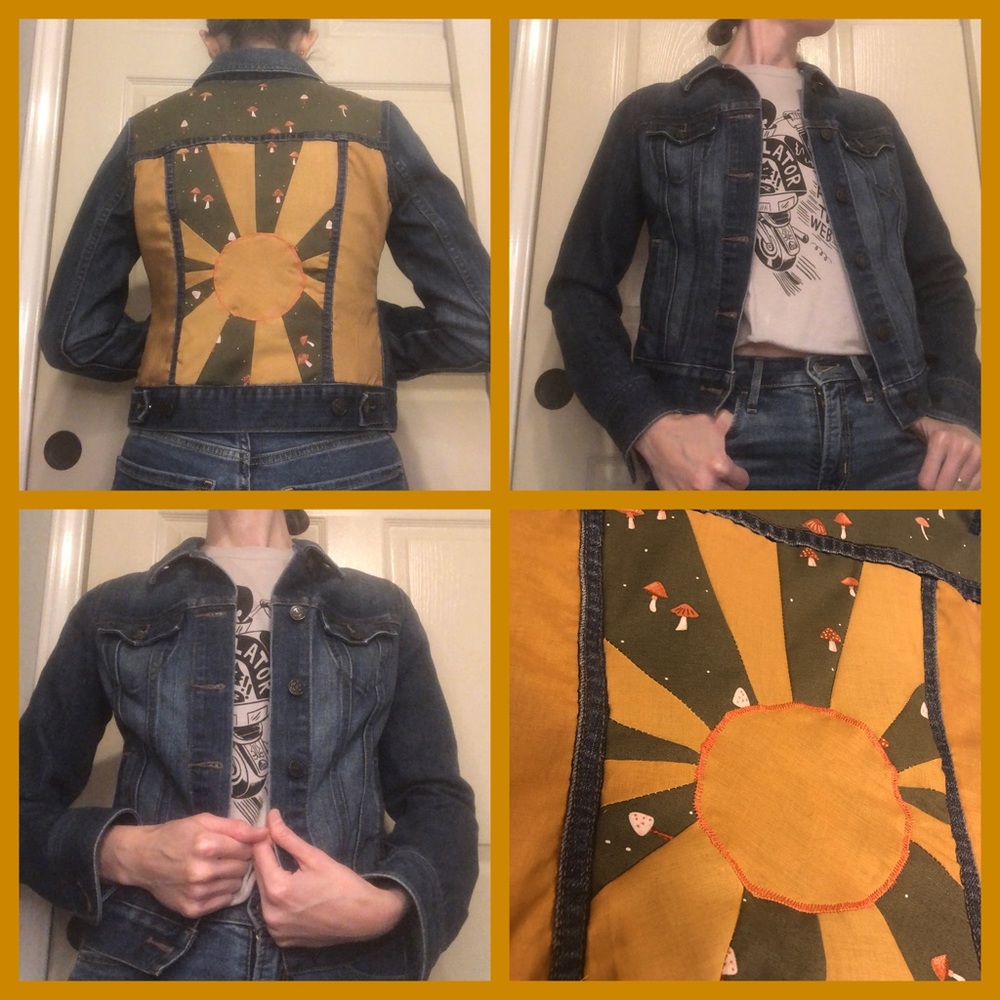 Quilted Old Navy denim jacket XS